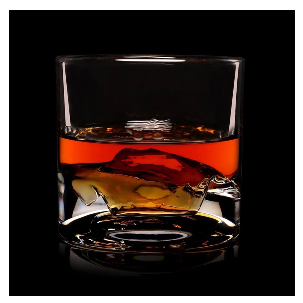 LIITON Yosemite Heavy Crystal Whiskey Glasses Gift Set of 2 - Picture 2 of 5